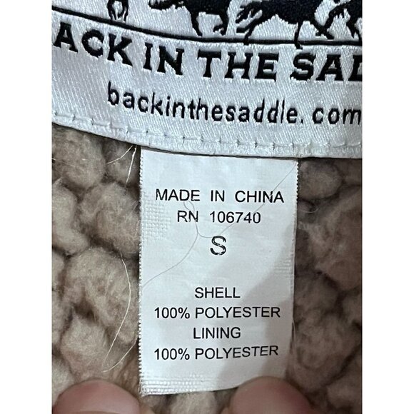 Sherpa Vest Fleece S Brown Western Boho Hippie Indie Folk Neutral Cowgirl 80s - Picture 4 of 12